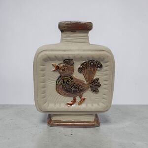 Takahashi Japan Bird Peacock Design Bottle Bud Vase Decor Decoration